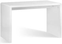 Minimalistyczne biurko białe Bise 120x60 wysoki połysk