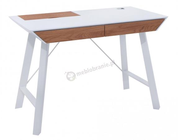 Minimalistyczne biurko białe Cleo 110x55 z szufladami