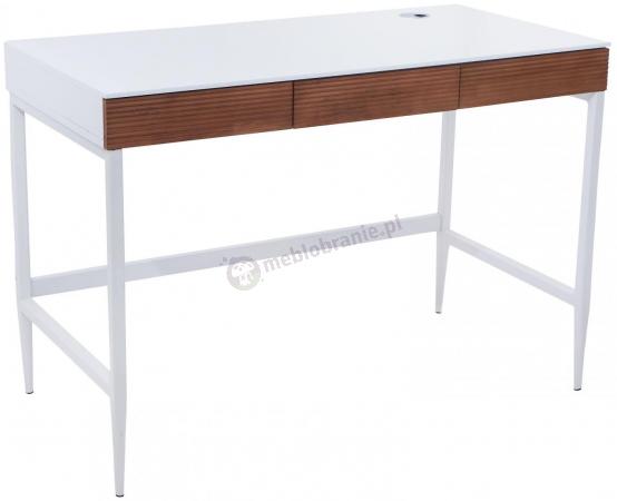 Minimalistyczne biurko białe Doris 110x55 z szufladami