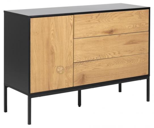 Drewniana komoda z szufladami 120cm Seaford Dziki Dąb