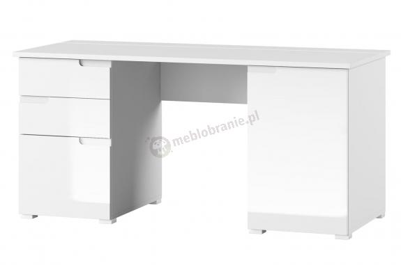 Biurko Selene 15 białe wysoki połysk 158x67