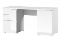 Biurko Selene 15 białe wysoki połysk 158x67