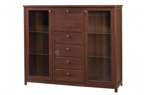 Masywna witryna Caldo 48 151x42x128 barek w kolorze Wiśnia