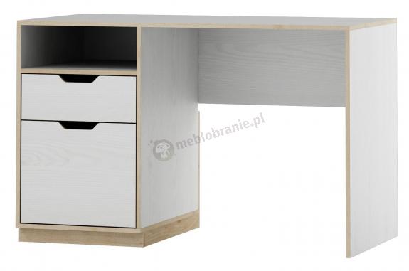Nowoczesne proste biurko Happy 40 biały modrzew 120x60