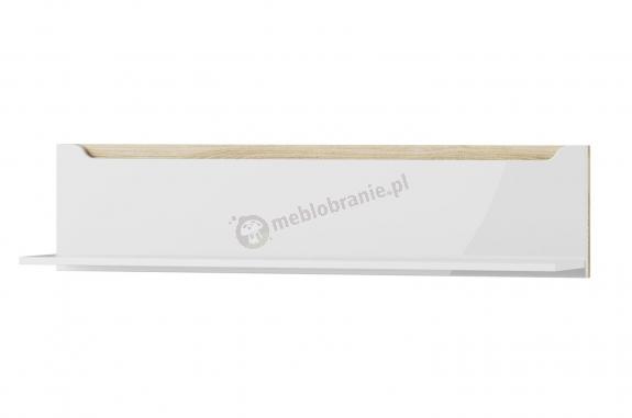 Półka ścienna krótka 118 cm Ice 32 wysoki połysk