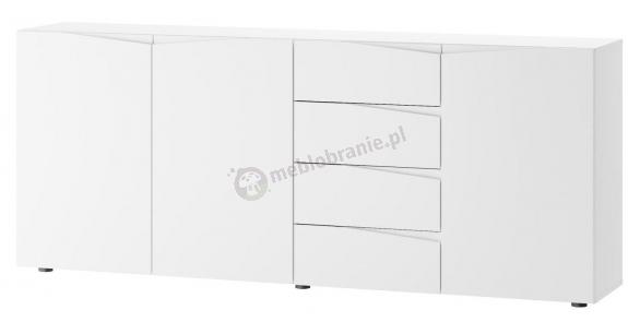 Duża komoda Lucca 03 w białym macie 200x38x83