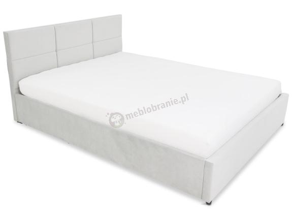 Szare welurowe łóżko dla 2 osób 180x200 Toivo III
