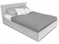 Jasnoszare duże łóżko do sypialni dla dwóch osób 180x200 Kennet III