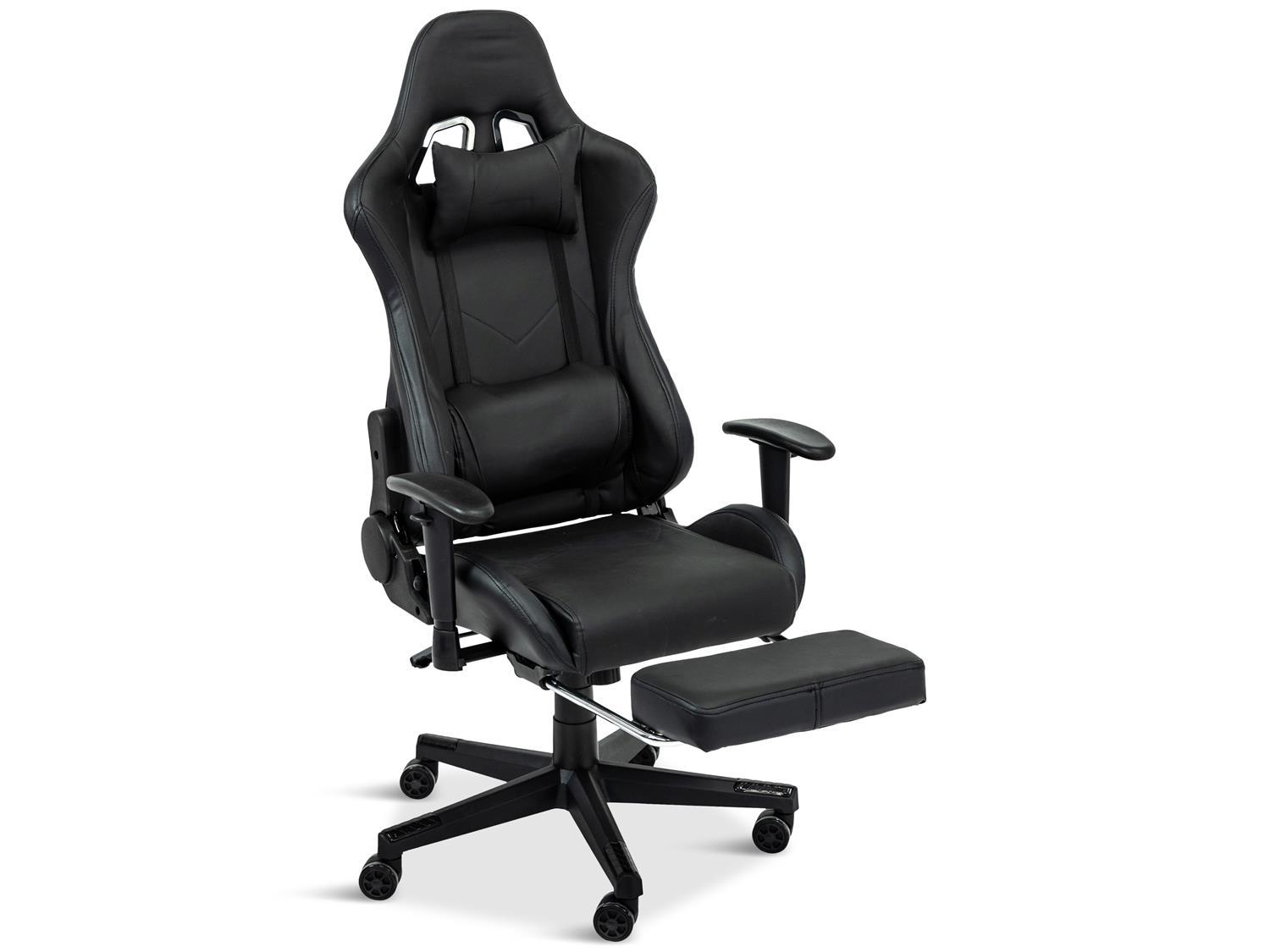 Ergonomiczne krzesło gamingowe z podnóżkiem