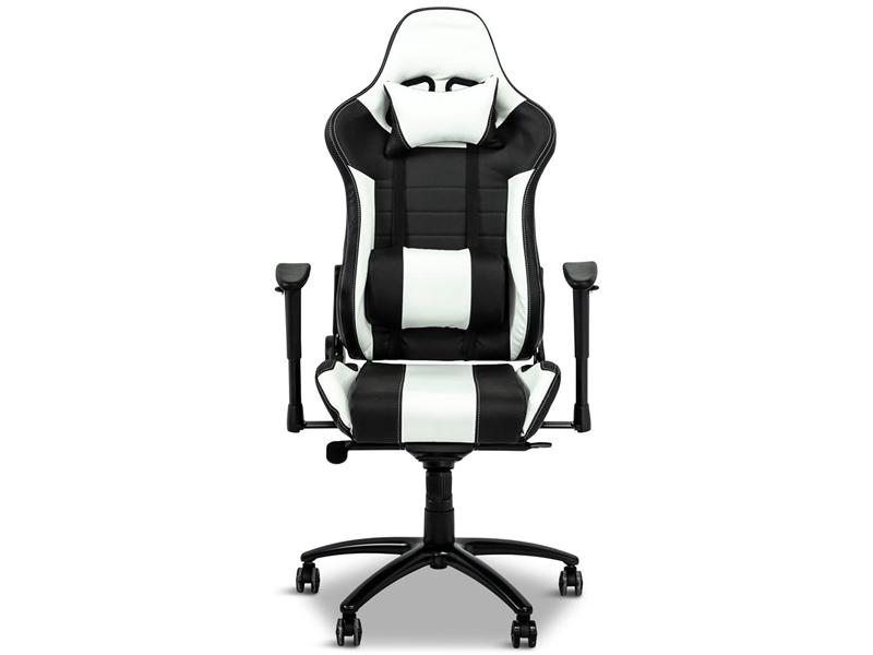 fotel gamingowy biało czarny
