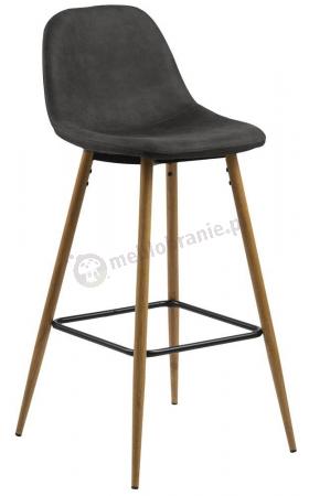 Actona Wilma antracyt drewniane nogi wysoki hoker 101 cm