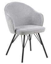 Actona Mitzie szare krzesło z czarną podstawą