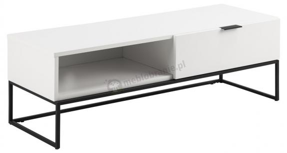 Actona szafka RTV Kobe biała 120x41x41 cm industrialna