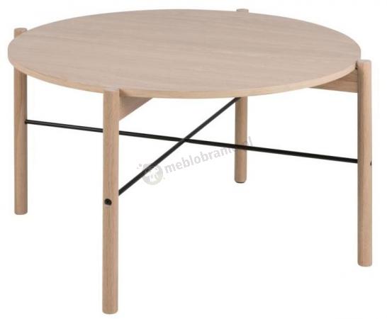 Stolik kawowy Leka Actona okrągły naturalny drewniany 80 cm