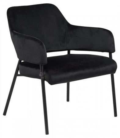 Actona Lima czarny fotel tapicerowany 64x76 cm