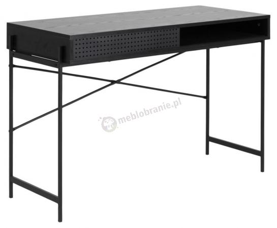 Biurko Angus czarne industrialne 110x50 cm