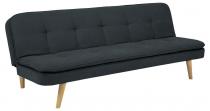 Actona sofa szara pikowana Orvieto na drewnianych nóżkach 195 cm