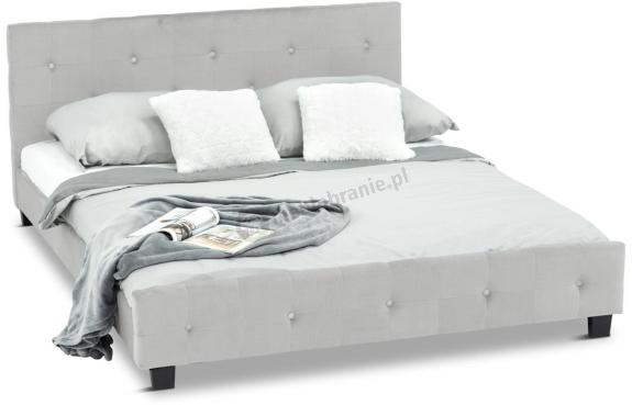 Łóżko tapicerowane pikowane Rotti Jasnoszare 140x200 cm