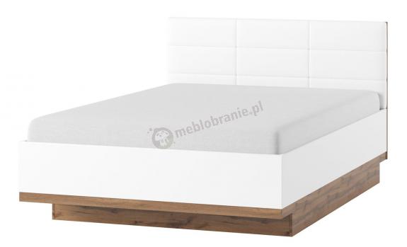 Łóżko 160x200 z tapicerowanym wezgłowiem Livorno 66 białe