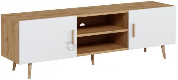 Biała szafka rtv Brillo RTV 180x55x42 cm