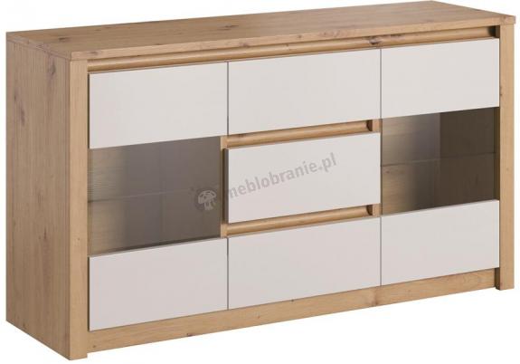 Przeszklona komoda Malta K2D dąb artisan
