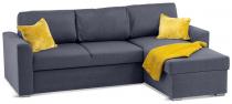 Granatowy narożnik z funkcją spania dwustronny Flemingsburg 226x165cm