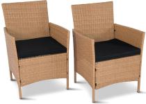 Dwa fotele na balkon z technorattanu Flavio Yellow