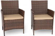 Dwa fotele technorattanowe na balkon Flavio Carmel