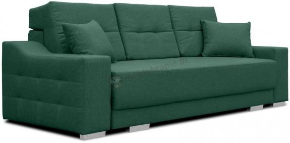 Butelkowozielona sofa z funkcją rozkładania do salonu 255cm Cypis Monolith 37