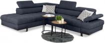 Granatowy narożnik do salonu Selva L 263x223 cm lewostronny