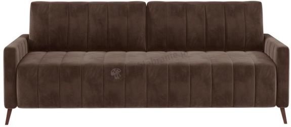 Brązowa welurowa sofa rozkładana Molly 226x101 cm Riviera 26