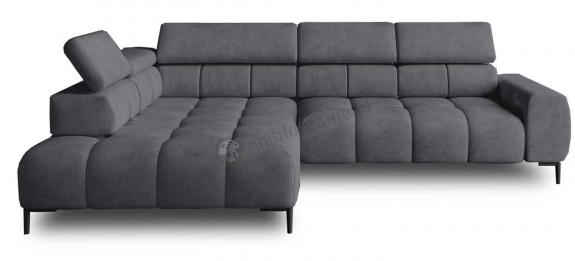 Narożnik z elektryczną regulacją siedziska Plaza L 300x216cm lewostronny