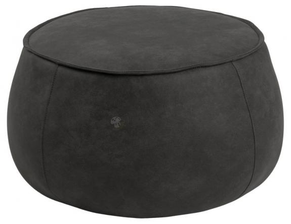 Antracytowa okrągła pufa Mie Actona Ø60x34 cm