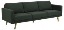 Ciemnozielona minimalistyczna sofa na drewnianych nóżkach Stella Actona