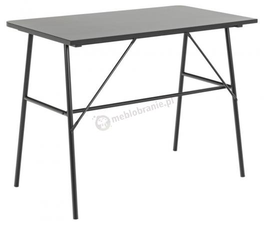 Czarne biurko Pascal Actona industrialne geometryczne 100x55 cm