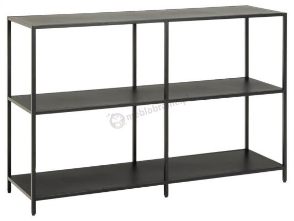 Czarny minimalistyczny regał industrialny Newcastle Actona