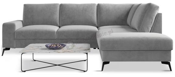 Narożnik Flavio Slim jasnoszary z funkcją spania 255x214cm prawy