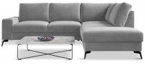 Narożnik Flavio Slim jasnoszary z funkcją spania 255x214cm prawy