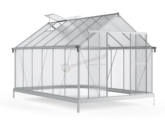 Szklarnia ogrodowa poliwęglanowa z aluminiowym stelażem 250x370 cm