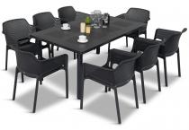 Zestaw ogrodowy stół i 8 krzeseł 8NL160 Antracite