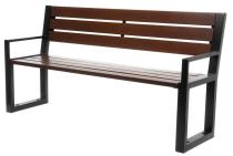 Ławka z profili z podłokietnikami 162 cm