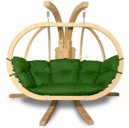 Drewniany fotel wiszący Swing Pod XL (O-Zone Premier) zielony