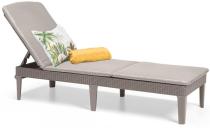 Leżak ogrodowy na taras Jaipur sunlounger cappucino z poduszką