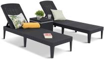 Zestaw leżaków z lodówką Jurata Ice grafitowy