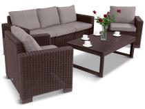 Meble na taras z regulowanym stołem Meblobranie CL3 - Brąz