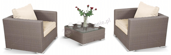 Wygodne meble na balkon technorattan Nilamito Duo Double Brown