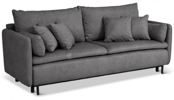 Szara kanapa Asti rozkładana z boczkami 215x96cm