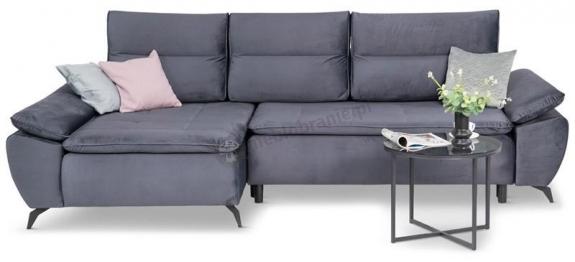 Szary, nowoczesny narożnik Milton 285x152cm lewy