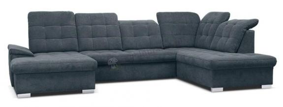 Narożnik Nicole U-kształtny Matt Velvet 93 szary 330x212cm lewy