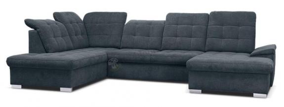 Narożnik Nicole U-kształtny Matt Velvet 93 szary 330x212cm prawy